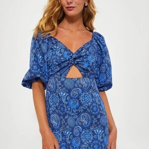 Hyacinth House Blue Mod Paisley Bianca Dress Medium